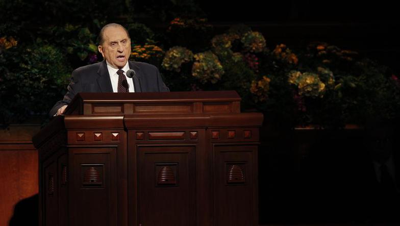 President Thomas S Monson announces LDS Temple in Cedar City, Utah